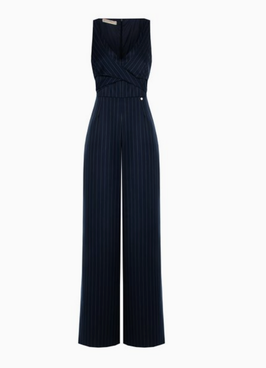 Jumpsuit var blu gestreift