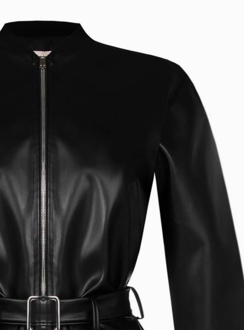 Blazer Jacke nero lederoptik