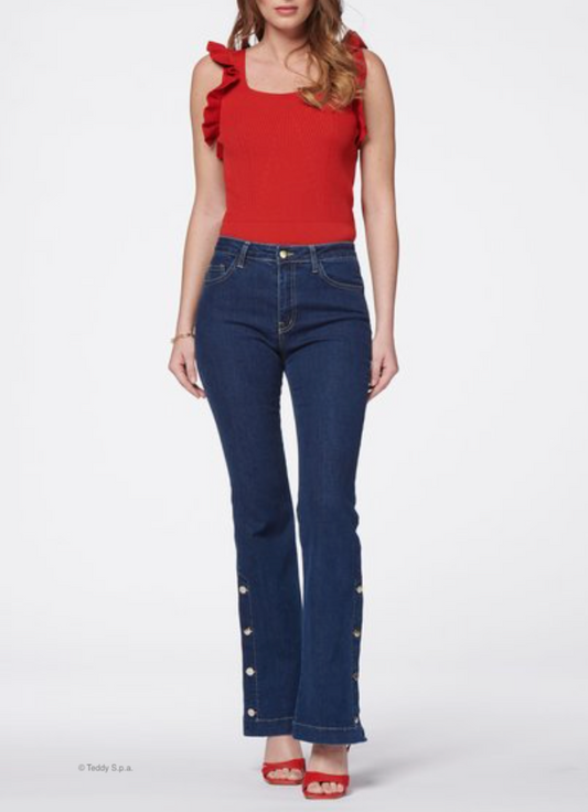 Hose Jeans blu indaco flair