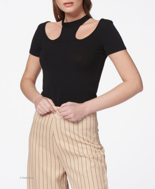 Hose beige gestreift