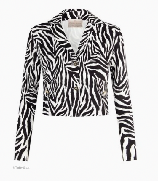 Jacke var col Zebra-Print