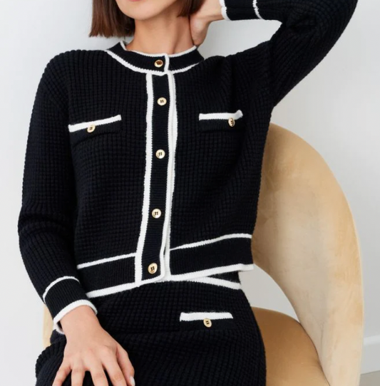 Cardigan Rippstrick var col RC