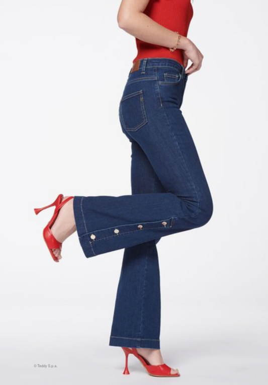 Hose Jeans blu indaco flair