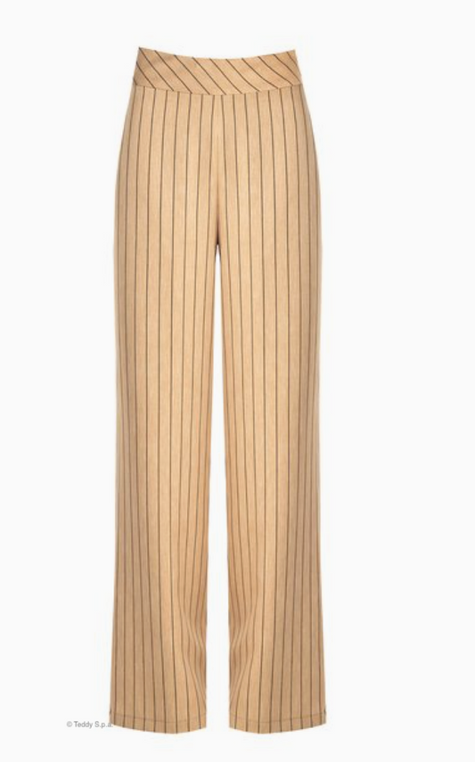 Hose beige gestreift